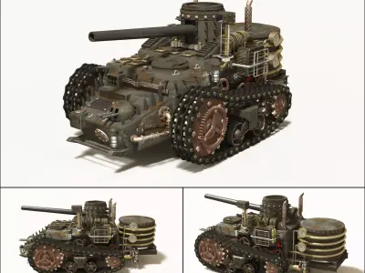 Steampunk Tank 3D model purchase