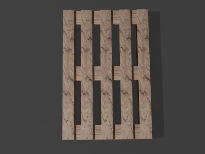 pailet low poly wooden table 3D model