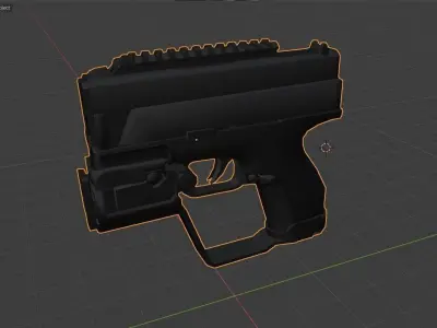 SIFI Hand-Gun Low-poly 3D model