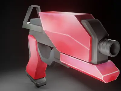 Stylized sci-fi gun Free low-poly 3D model
