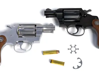 Colt cobra revolver Low-poly 3D model