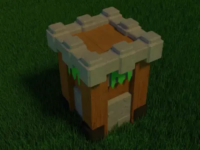 Archer Tower Low-poly 3D model