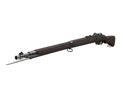 HISTORIC MANNLICHER M1985 GUN Low-poly 3D model