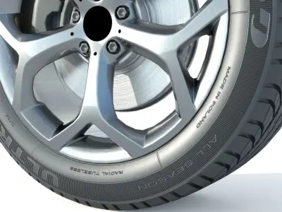 wheel Rim Tire 20 3D model