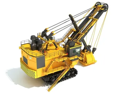Mining Rope Shovel 3D model