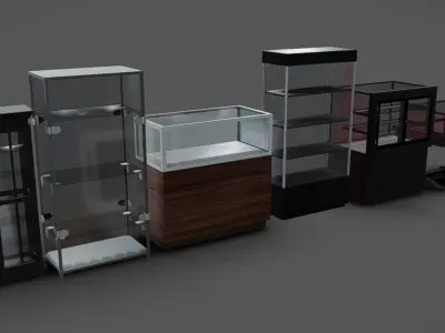 Display Cases 01 Low-poly 3D model