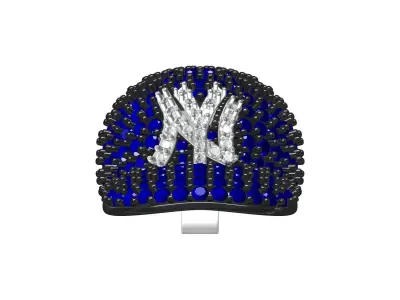 Antique Full Diamond Cap Hip Hop Pendant 3D print model