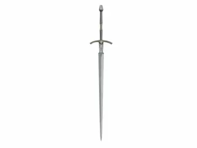 Bastard sword 3D model purchase