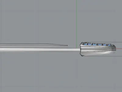 Gold Safety Pin with Diamonds 3D print model