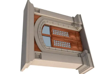 Gothic door 3D model
