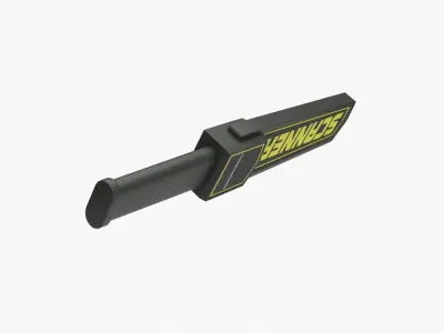 Handheld Metal Detector Low-poly 3D model