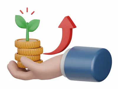 3d rendering investment isolated useful for business 3D model