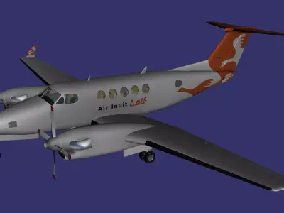 Beechcraft Super King Air Free low-poly 3D model