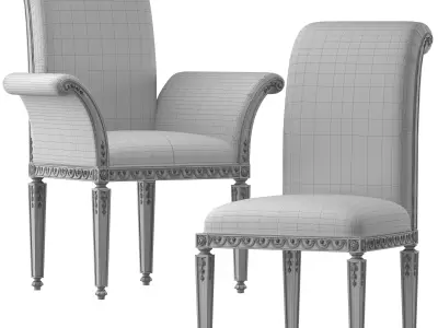 juliettes interiors italian chair art 147 3D model