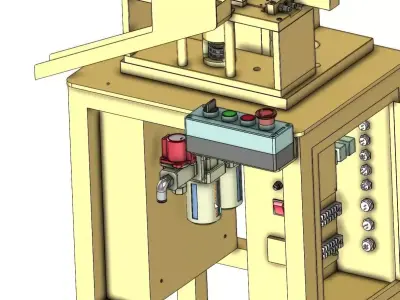 Electric Motor Rotor End Plate and Shaft Pressing Machine 3D model