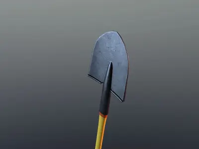 Shovel - Modern Low-poly 3D model