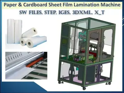 Paper and Cardboard Sheet Film Lamination Machine 3D CAD Model  3D model