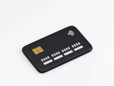 Cartoon Credit card 3D model Low-poly 3D model