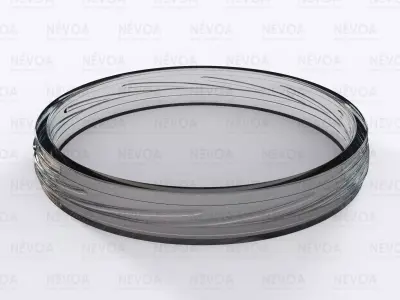 Glass finish - GME 25 01 - 70 mm - Press On vacuum seal finish 3D model