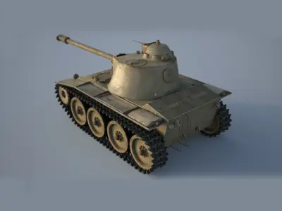 T71 Tank Low-poly 3D model