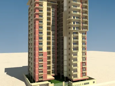High Definition Building 02 3D model