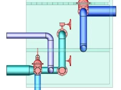 Valves station - Camin de vane Free 3D model