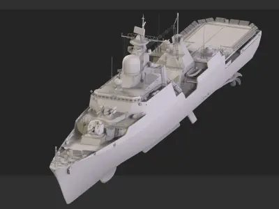 Ship Gepard 3  Class 011 Dinh Tien Hoang  Low-poly 3D model