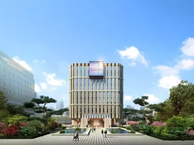 SU model of corporate service center office building 3D model