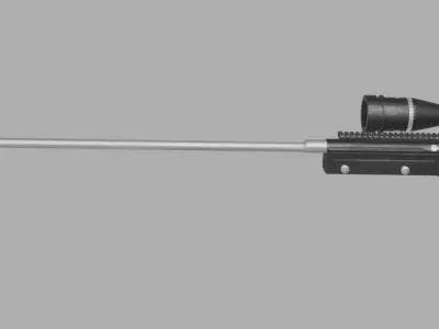 awm gun bgmi 3D model 3D model