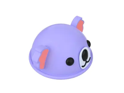 Koala Hat Cute Low-poly 3D model