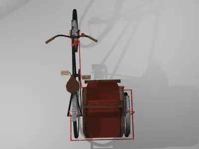 Myanmar Trishaw Detailed 3D Model FBX Format 3D model