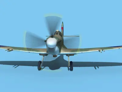 Supermarine Spitfire MkXII V04 3D model