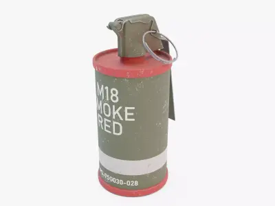 Smoke Grenade Low-poly 3D model 6