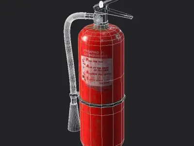 Low-poly fire extinguisher Low-poly 3D model
