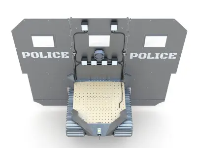 RBS1 SWAT BOT Robotic Ballistic Shield 3D model