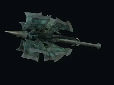 Axe Fantasy Game model Low-poly 3D model Low-poly 3D model