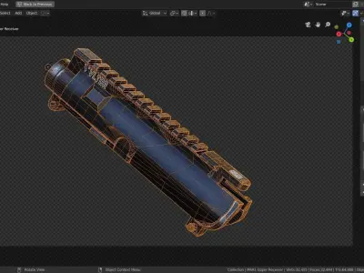 M4A1 Receiver Low-poly 3D model