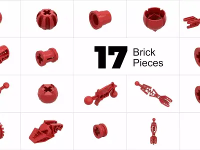 TwindBricks3D - 17 Technic Ball collection 3D print model