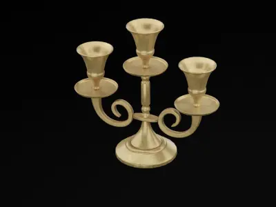 Candle Holder Low-poly 3D model