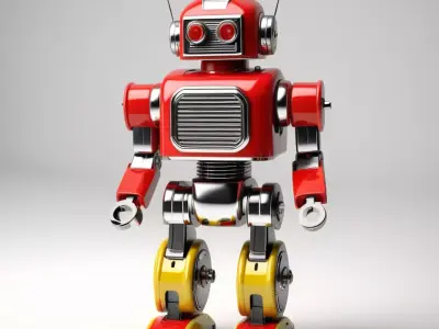 Retro Toy Robot 3D model