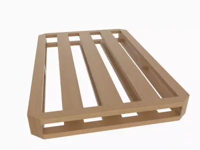 Pallet wooden crate 3D model