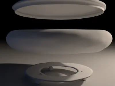 Handmade Clay Dishes 3D model