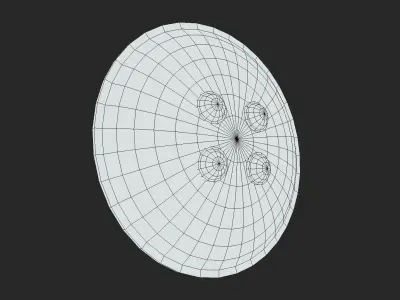 Middle Eastern shield Low-poly 3D model