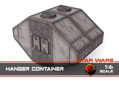 Hangar Container 1-6 scale Hottoys  3D print model