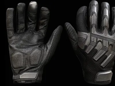 Tactical Gloves 045 Low-poly 3D model