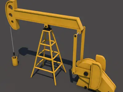 Oil Pumpjack 3D model buy