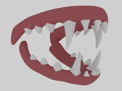 Dinosaur Teeth Low-poly 3D model