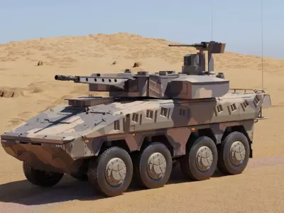 Boxer MRAV High poly Free low-poly 3D model
