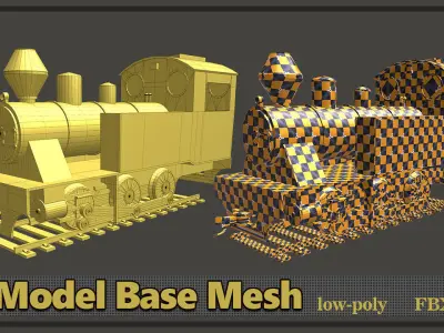 10Base mesh Vol02 Low-poly 3D model