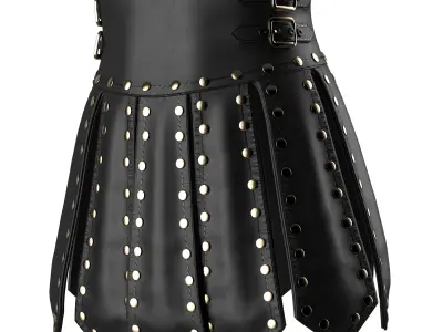 Skirt Armor Low-poly 3D model